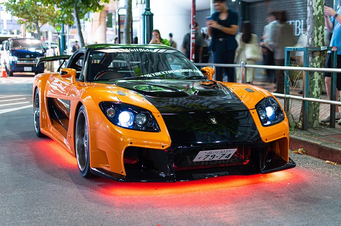 1-Hour Tokyo Tour in Tokyo Drift Mazda RX7 - Shibuya streets: day chaos and night lighting, your call