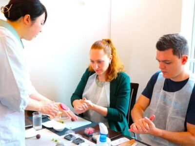 At an Antique Shop, Tea Ceremony and Japanese Sweets Forming - Picking your teacup from the antiques