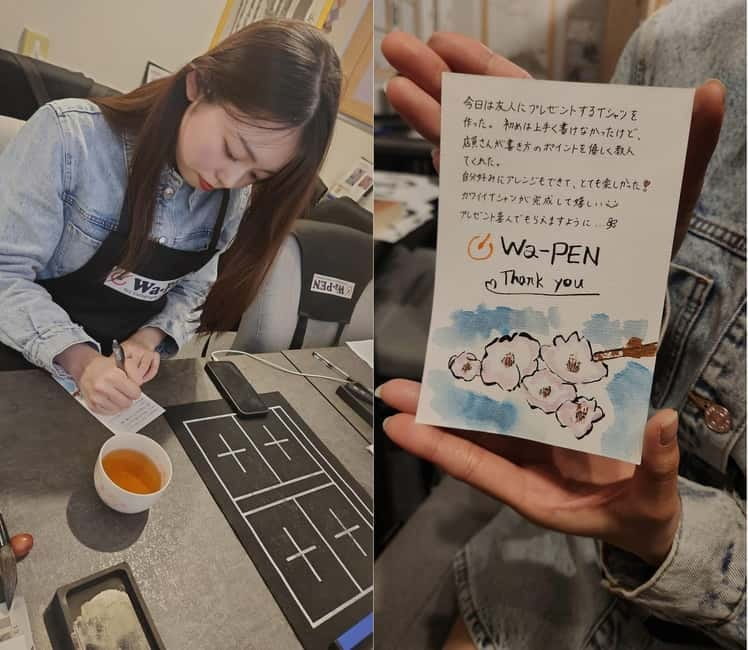 Calligraphy & print your calligraphy on a T-shirt. - From Fude Pens to Sumi Ink Sticks: The Core Skills You Learn