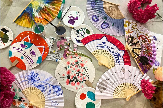 Japanese Fan Painting Workshop ~ in a Tokyo Flower Shop - Choosing Your Fan: Shapes, Colors, and a Real Canvas