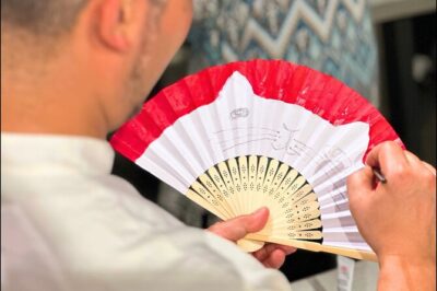 Japanese Fan Painting Workshop ~ in a Tokyo Flower Shop - Finding Park House Chiyoda Kojimachi and Settling In