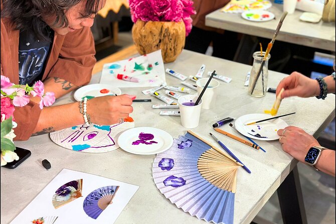 Japanese Fan Painting Workshop ~ in a Tokyo Flower Shop - Price and Value: Is $60 Worth It for a 2-Hour Workshop?