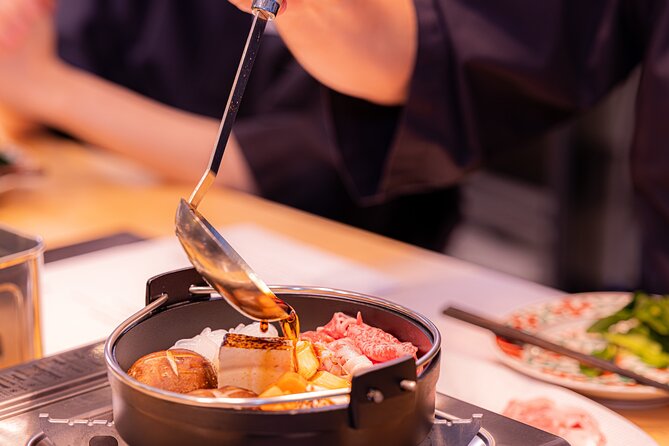 Japanese Sake Tasting & Wagyu Sukiyaki Cooking Class in Tokyo - Wagyu sukiyaki cooking workshop: making your own hot pot lunch