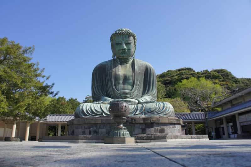 Kamakura Temples Private Guided Tour from Tokyo - Kotoku-in and the Great Buddha: 13 meters high, with a timeline back to 1292