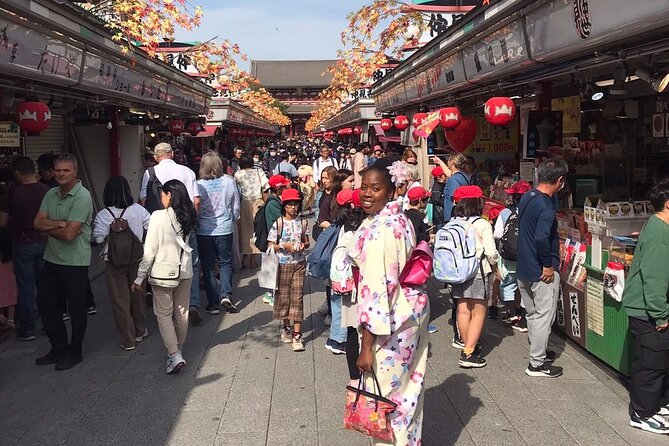 Kimono and Tea Ceremony in Asakusa Private Food Tour With Guide - Nakamise Shopping Street and Kaminarimon: photos, snacks, and the best way to wander