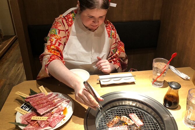 Kimono and Tea Ceremony in Asakusa Private Food Tour With Guide - Food value: wagyu, sweets, and the included drink plan