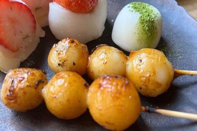 Mochi Matcha Gluten Free Japanese Sweets Class near Shibuya area - What you actually make: matcha mochi plus 3 gluten-free sweets