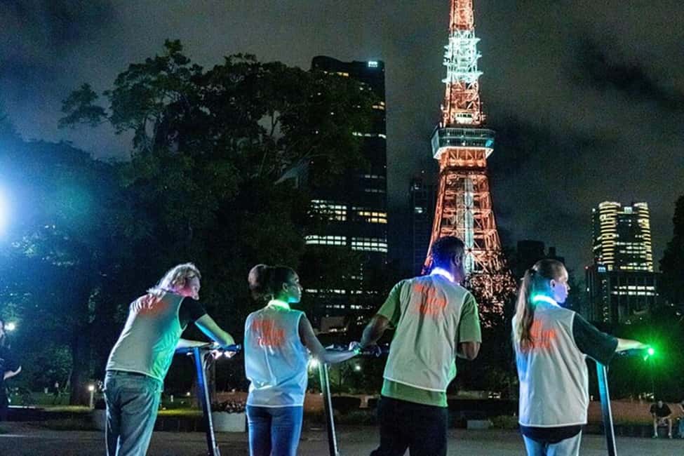Night E-Scooter Ride to Tokyo Tower - No License Needed - Meeting at NEON NEON TOKYO in Mita (and What to Do First)
