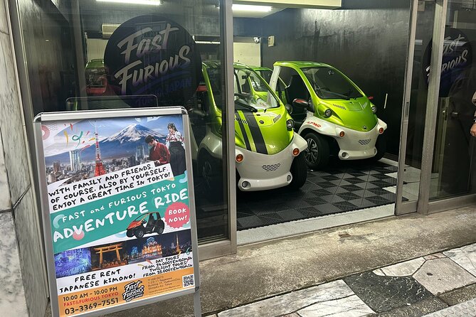 Official Tokyo Shibuya : KIMONO Dressed EV-Go Kart Activity Tour - Shibuya Crossing energy and the Roppongi/Lively-streets run