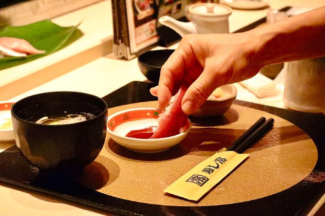 Private Tokyo Food Tour with 10+ Tastings of Japanese Classics - The tasting lineup: sushi, gyoza, yakitori, matcha, and a secret dish