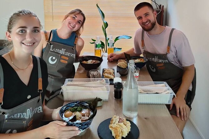 Ramen & Dumpling Cooking in Tokyo with Chef/Vegan possible - The 2-hour cooking flow: eggs, gyoza, noodles, and a ramen bowl