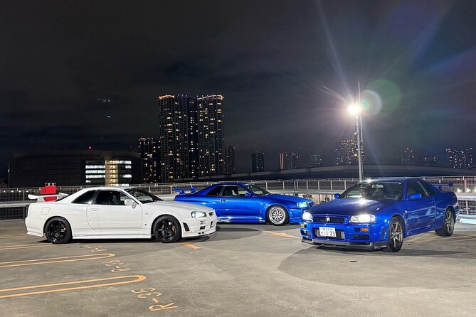 Tokyo and Daikoku Guided Tour in a Nissan GTR R34 - Cars you might drive: R34 GT-R, R32, or JZA80 Supra