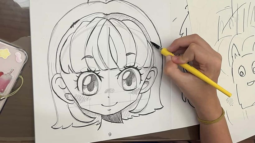 Tokyo/Ikebukuro Manga lesson by acitive pro-Manga artists - Ikebukuro workshop setup: next to Animate, easy to plug into your day