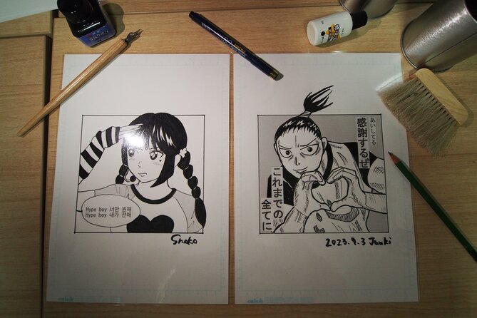 Tokyo Manga Drawing Workshop Guided by Active Pro Manga Artist - From First Sketch to Finished Character in 2.5 Hours
