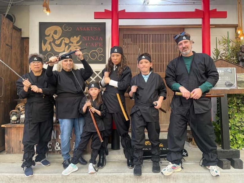 Tokyo: Ninja Experience Cafe Asakusa - From Red Torii Gate to Ninja Uniform in Asakusa