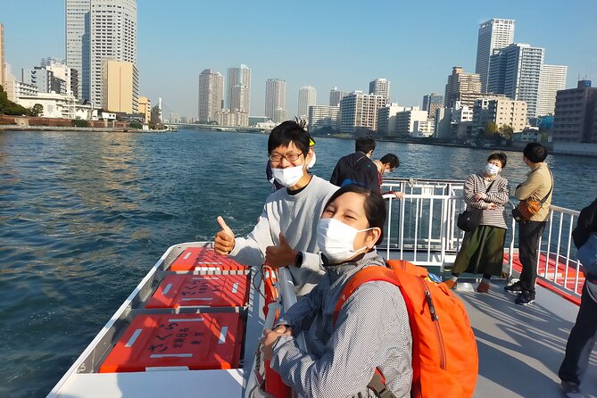 Tokyo Private Sightseeing Tour by Bike with Water Bus - Tsukishima Monjya street: quick snack energy between stops