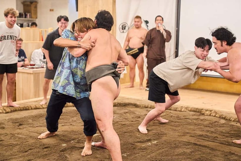 Tokyo Sumo Experience: Chanko & Mochi with a Former Pro - Sumo Training and Wrestling: Your Turn on the Ring