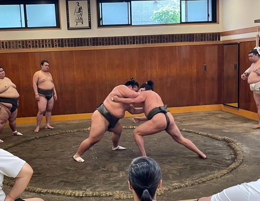 Tokyo: Sumo Morning Practice with Photo Banzuke and Guide - The first 15 minutes: quick guidance so you don’t feel lost