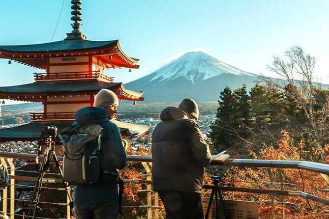 Tokyo To Mount Fuji Private English Guided Day Tour - Arakurayama Sengen Park: stairs, an observation deck, and city-meets-Fuji