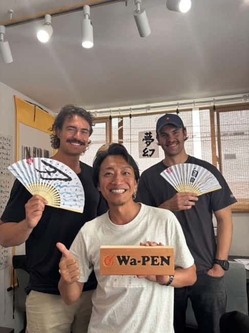 Tokyo:Calligraphy &Make your original folding fan in Asakusa - Posture, Right Amounts, and the Eight Techniques That Make Writing Click