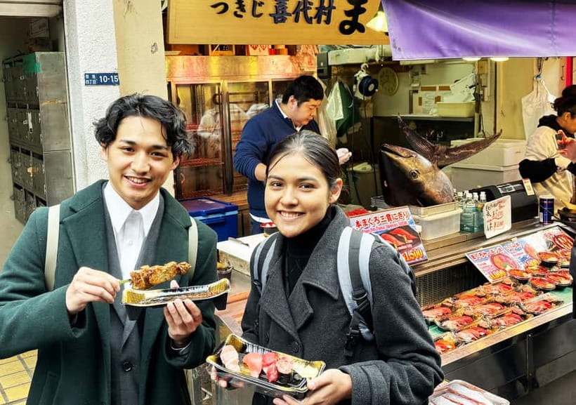 Tsukiji Fish Market: Street Food & Culture Walking Tour - Tsukiji Hongwanji Temple: a short cultural breather